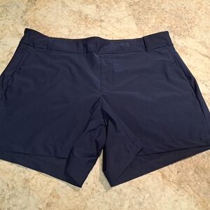 Spanx Womens Sunshine Shorts Inseam 4" Navy Blue Size 1X Likenew